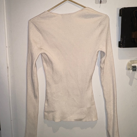 H&M Cream Ribbed Knit Top - Picture 4 of 7